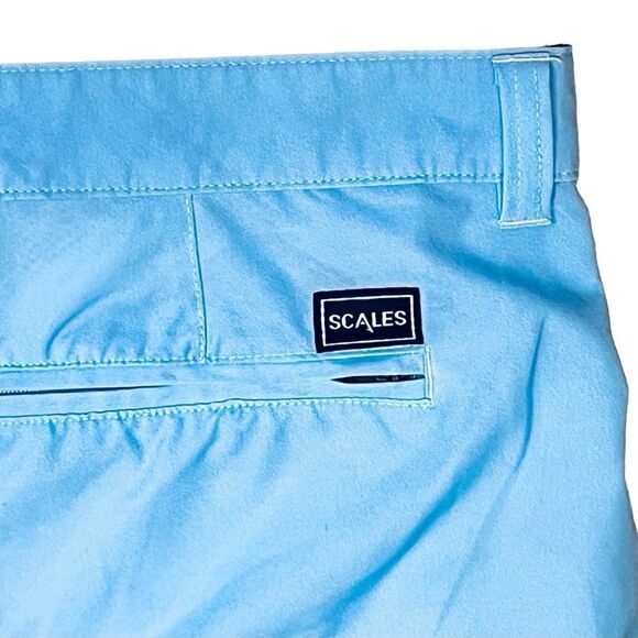 Scales Blue Performance Golf Men’s Short Flat Front Zip/Pockets Sz 40 - Picture 6 of 10